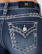 MISS ME Metallic Border Stitch Womens Bootcut Jeans image number 3
