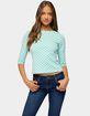 EDIKTED Lela Polka Dot Quarter Sleeve Top image number 1