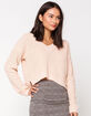 RETROD V-Neck Peach Womens Crop Sweater image number 3