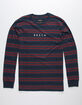 BRIXTON Hilt Navy Stripe Mens T-Shirt image number 1