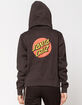 SANTA CRUZ Classic Dot Charcoal Womens Zip Hoodie image number 1