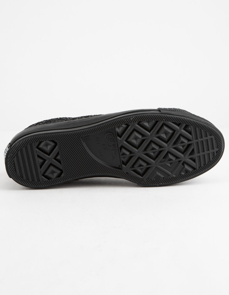 CONVERSE One Star Ox Glitter Black Womens Shoes image number 5