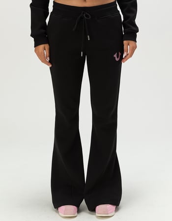 TRUE RELIGION Crystal Womens Mid Rise Flare Sweatpants Alternative Image