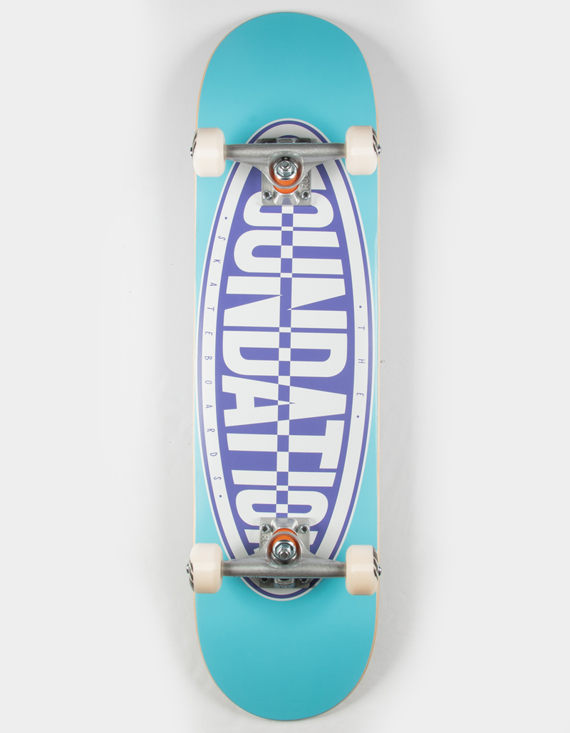 FOUNDATION Oval Blue 8.0" Complete Skateboard image number 0