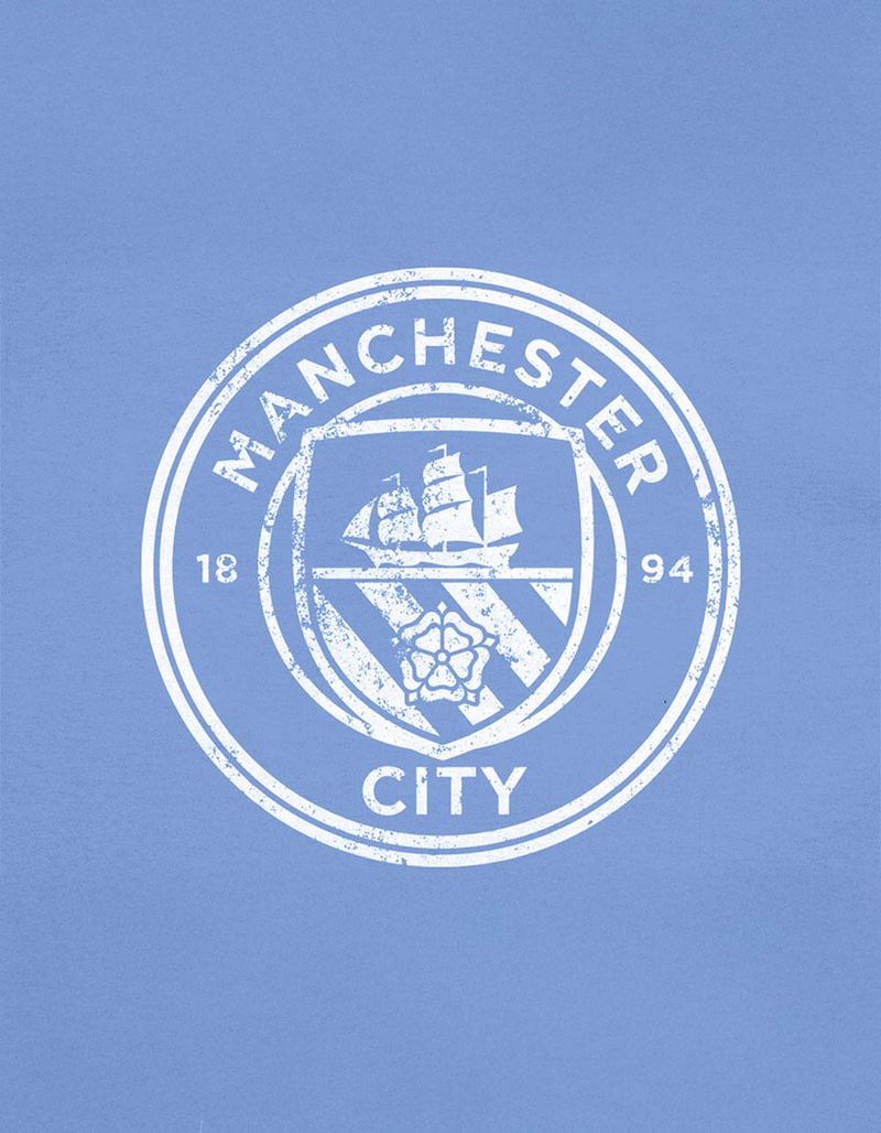 MANCHESTER CITY F.C. Logo Distressed Mens Tee image number 3