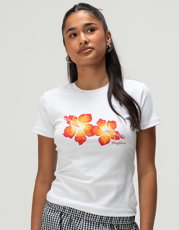 RHYTHM Hibiscus Womens Baby Tee Primary Image