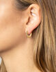 DO EVERYTHING IN LOVE 14K Gold Dipped Huggie CZ Hoop Earrings image number 3