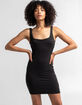 FULL TILT Womens Black Solid Bodycon Dress image number 1