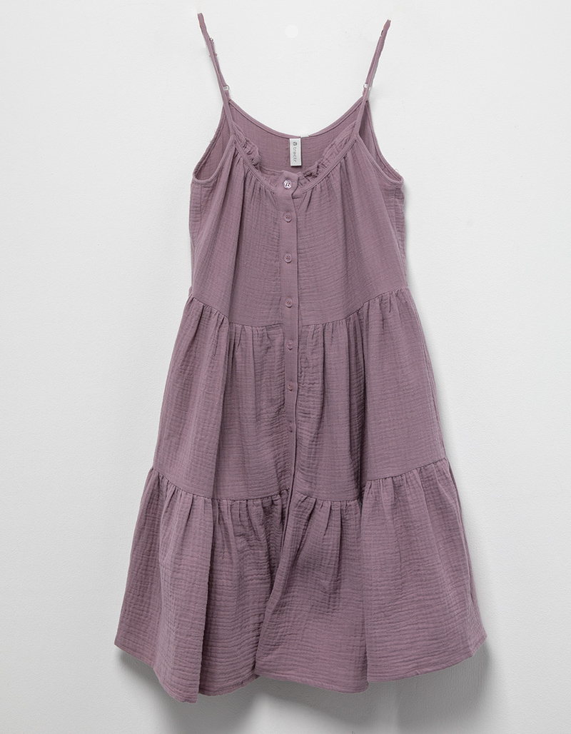 TRACTR Button Tiered Girls Babydoll Dress image number 0