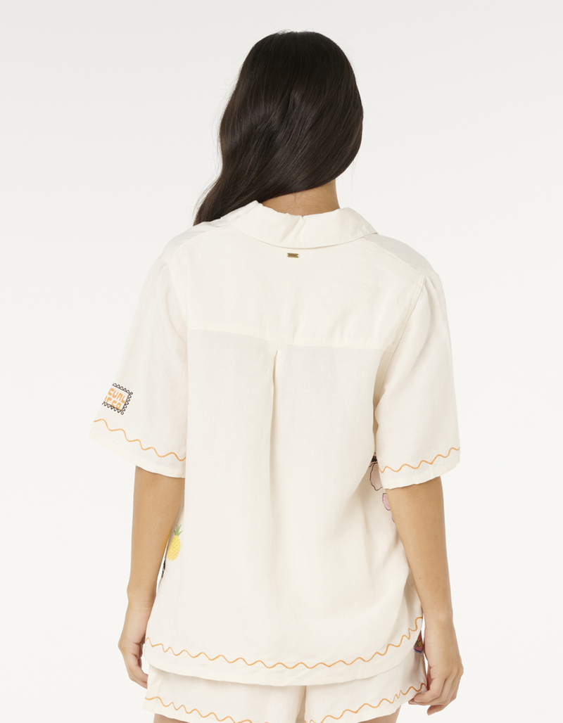 RIP CURL Sunset Luau Embroidered Womens Shirt image number 1