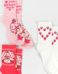 STRAWBERRY SHORTCAKE 3 Pack Womens Ribbed Mid Crew Socks image number 2