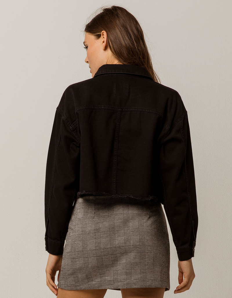 IVY & MAIN Crop Womens Ripped Denim Jacket image number 2