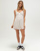 FULL TILT Womens Printed Lace Babydoll Dress image number 5