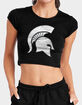 MICHIGAN STATE UNIVERSITY Distressed Primary Logo Womens Baby Rib Tee image number 1