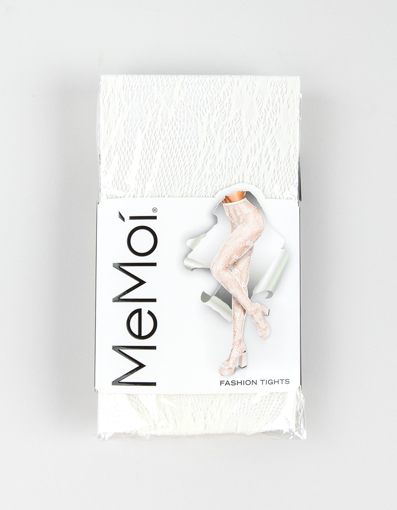 MEMOI Floral Net Womens Nylon Sheer Tights image number 5