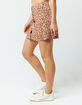 SKY AND SPARROW Floral Button Front Mini Skirt image number 2