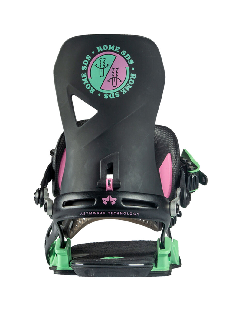ROME SNOWBOARDS Vice Mens Black & Mint Bindings image number 3