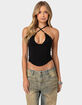EDIKTED Lou Crossover Beaded Corset image number 1