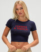 WESTERN Cowboys & Tequila Womens Baby Tee image number 1