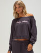 BABY PHAT Off The Shoulder Womens Sweatshirt image number 1