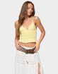 EDIKTED Evy Embroidered Peplum Scrunch Top image number 2