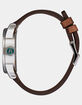 NIXON Sentry Leather Dark Green & Dark Brown Watch image number 2