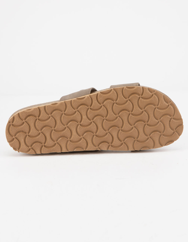 SODA Double Buckle Taupe Womens Slide Sandals image number 4