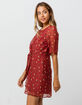 LOVE FIRE Ditsy Floral Tie Front Dress image number 2