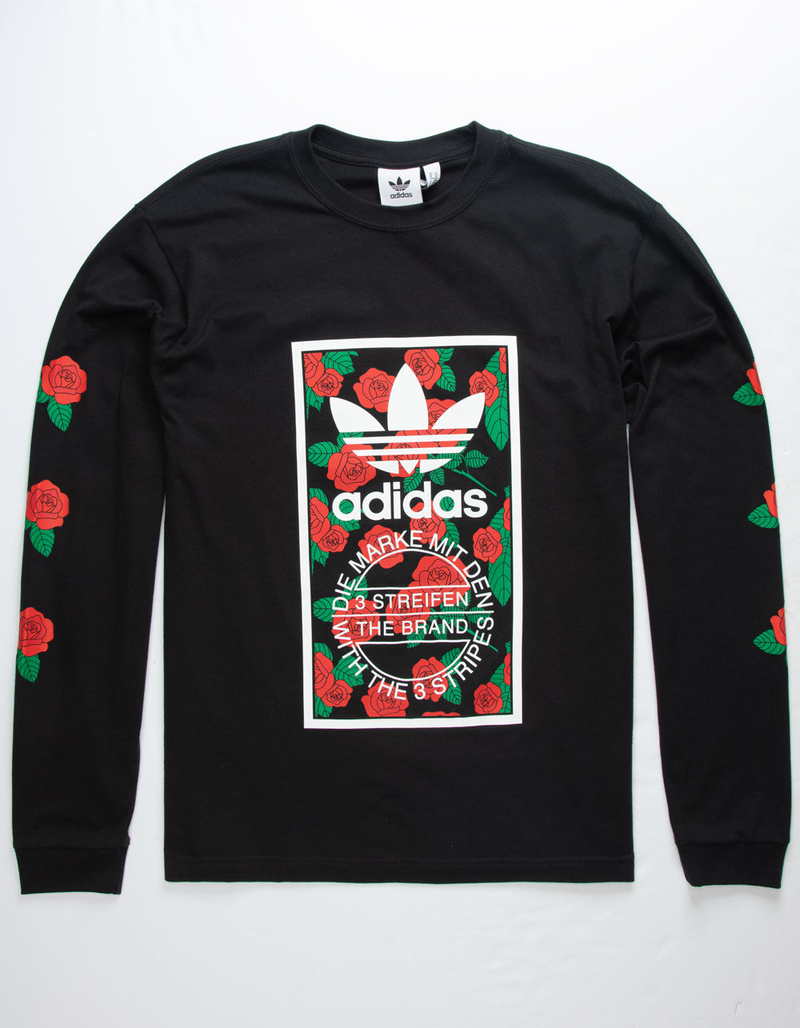 ADIDAS Rose Box Logo Black Mens T-Shirt image number 0