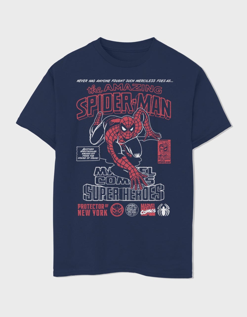 SPIDER-MAN Comics Outline Unisex Kids Tee image number 0