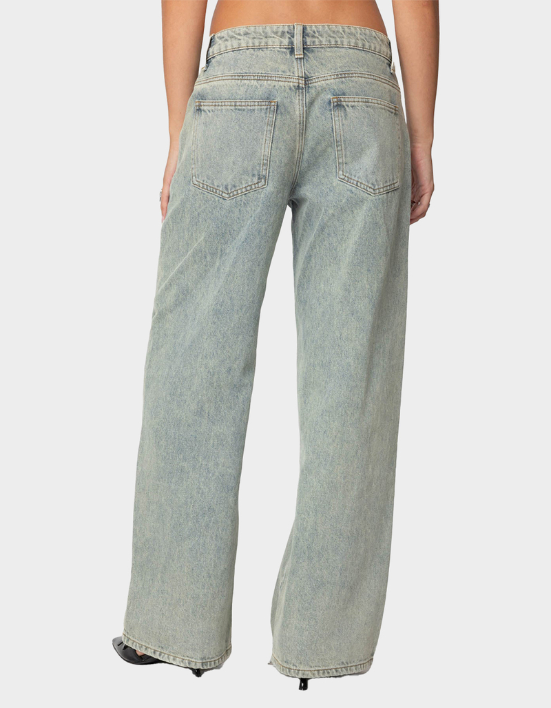 EDIKTED 16 Vintage Acid Wash Jeans image number 4