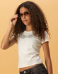 FULL TILT Heart Wing Embellished Girls Tee image number 5
