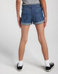 RSQ Girls Pork Chop Roll Cuff Denim Shorts image number 6