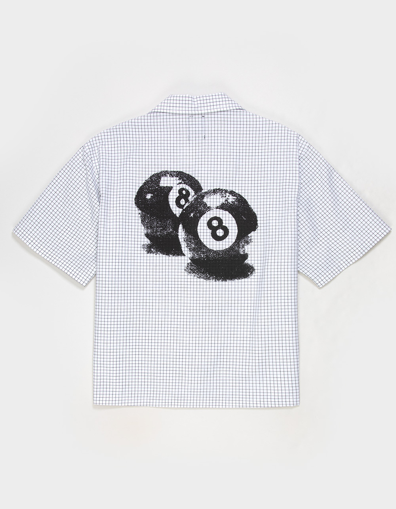 RSQ Mens Graphic Crop Button Up Shirt image number 1