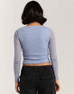 FULL TILT Embroidered Mesh Womens Long Sleeve Top image number 4