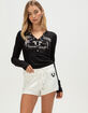 TRUE RELIGION Embroidered Sweater Womens Shorts image number 1