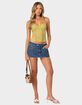 EDIKTED Clementine Low Rise Denim Micro Skort image number 2