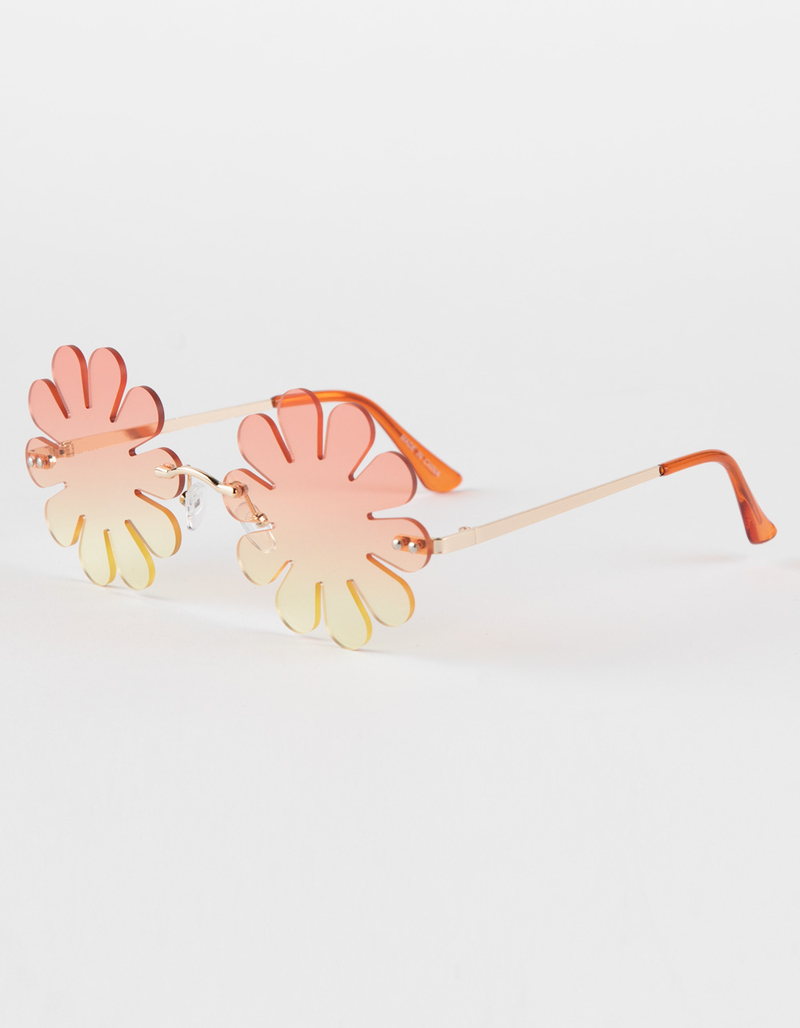 BLUE CROWN Groovy Flower Novelty Sunglasses image number 0