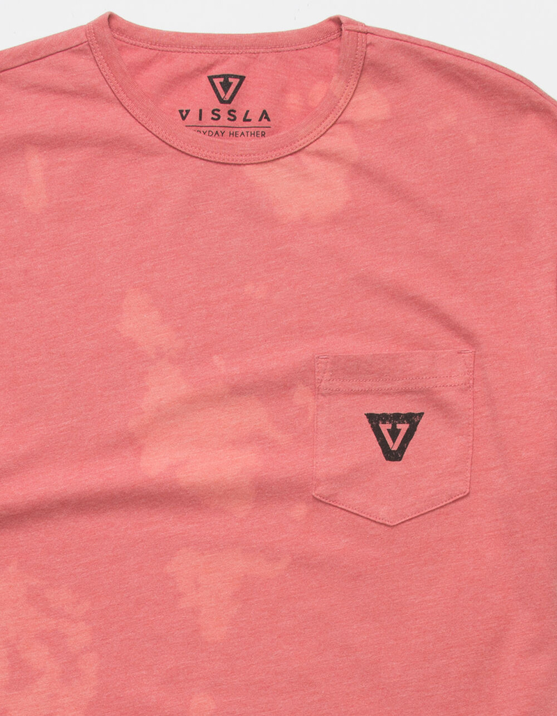 VISSLA Capsized Bleach Mens Coral Pocket Tee image number 2