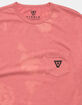 VISSLA Capsized Bleach Mens Coral Pocket Tee image number 3