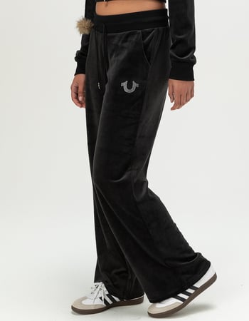 TRUE RELIGION Velour Womens Straight Leg Pants Alternative Image