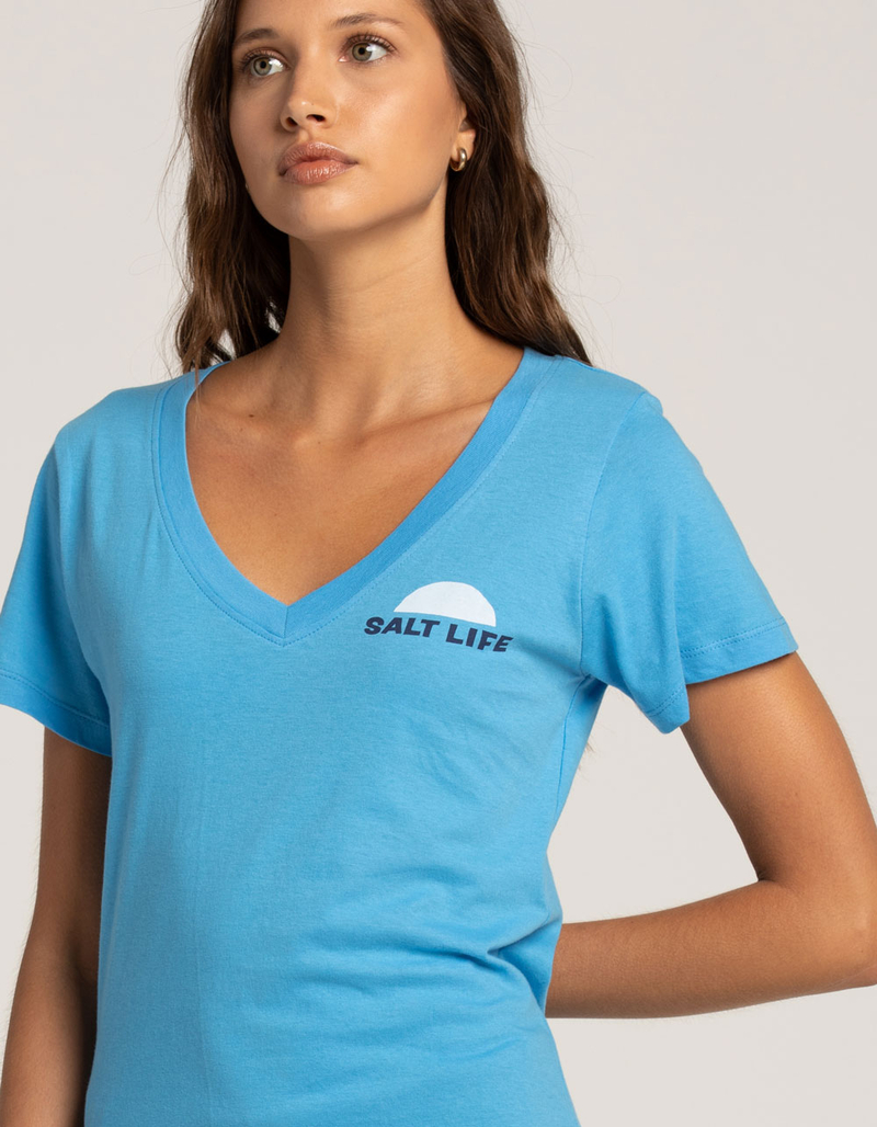 SALT LIFE Enjoy The View Womens V-Neck Tee image number 1