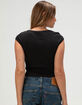 HEART & HIPS Square Neck Cap Sleeve Womens Top image number 4