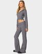EDIKTED Ray Cable Knit Flared Pants image number 4