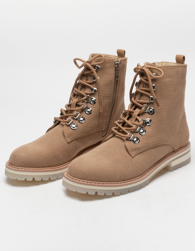 OASIS SOCIETY Camilla Womens Latte Lace Up Boots image number 0