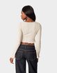 EDIKTED Lacey Long Sleeve Knit Top image number 4