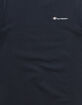 CHAMPION Embroidered Script Logo Navy Mens T-Shirt image number 2