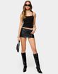 EDIKTED Viki Faux Leather Mini Skort image number 5
