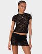 EDIKTED Kaori Sheer Lace Tee image number 1