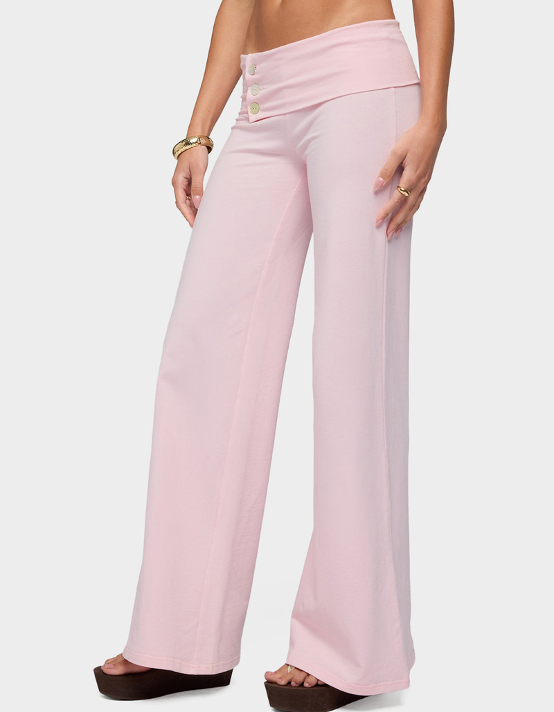 EDIKTED Poppy Foldover Wide Leg Pants image number 1
